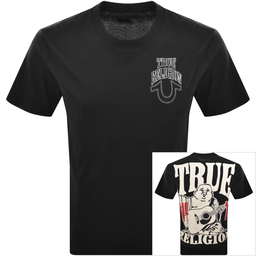 True Religion No 1 Buddha T Shirt Jet Black | Mainline Menswear us